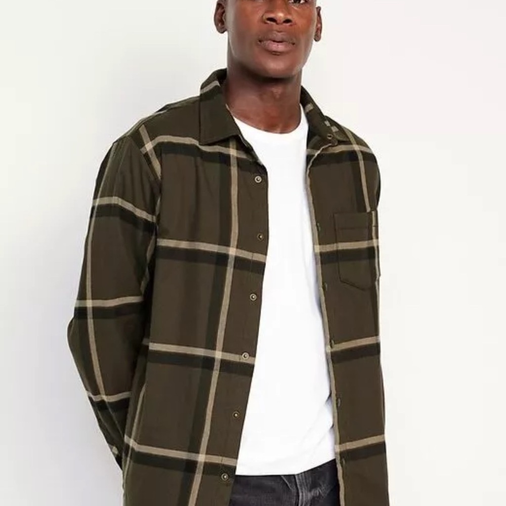 Old navy Men's Olive Plaid Jacket